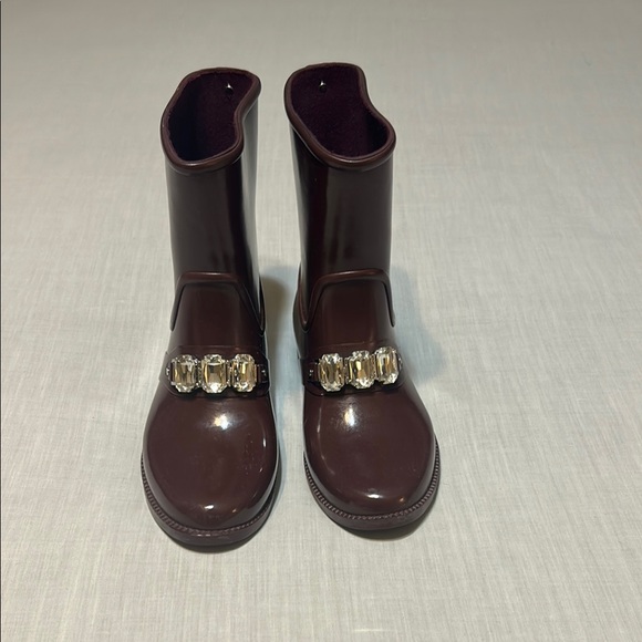 Michael Kors Lesley Elegant Burgundy Women's Rain Boots - Picture 4 of 7